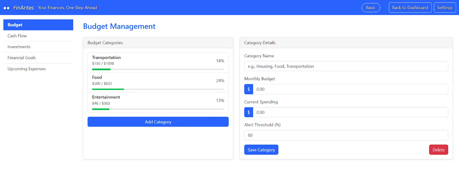 FinAntes screenshot 2